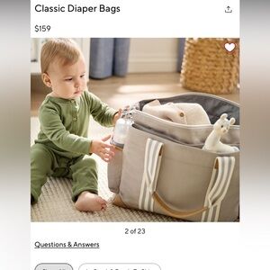 Pottery Barn Kids diaper bag gently used